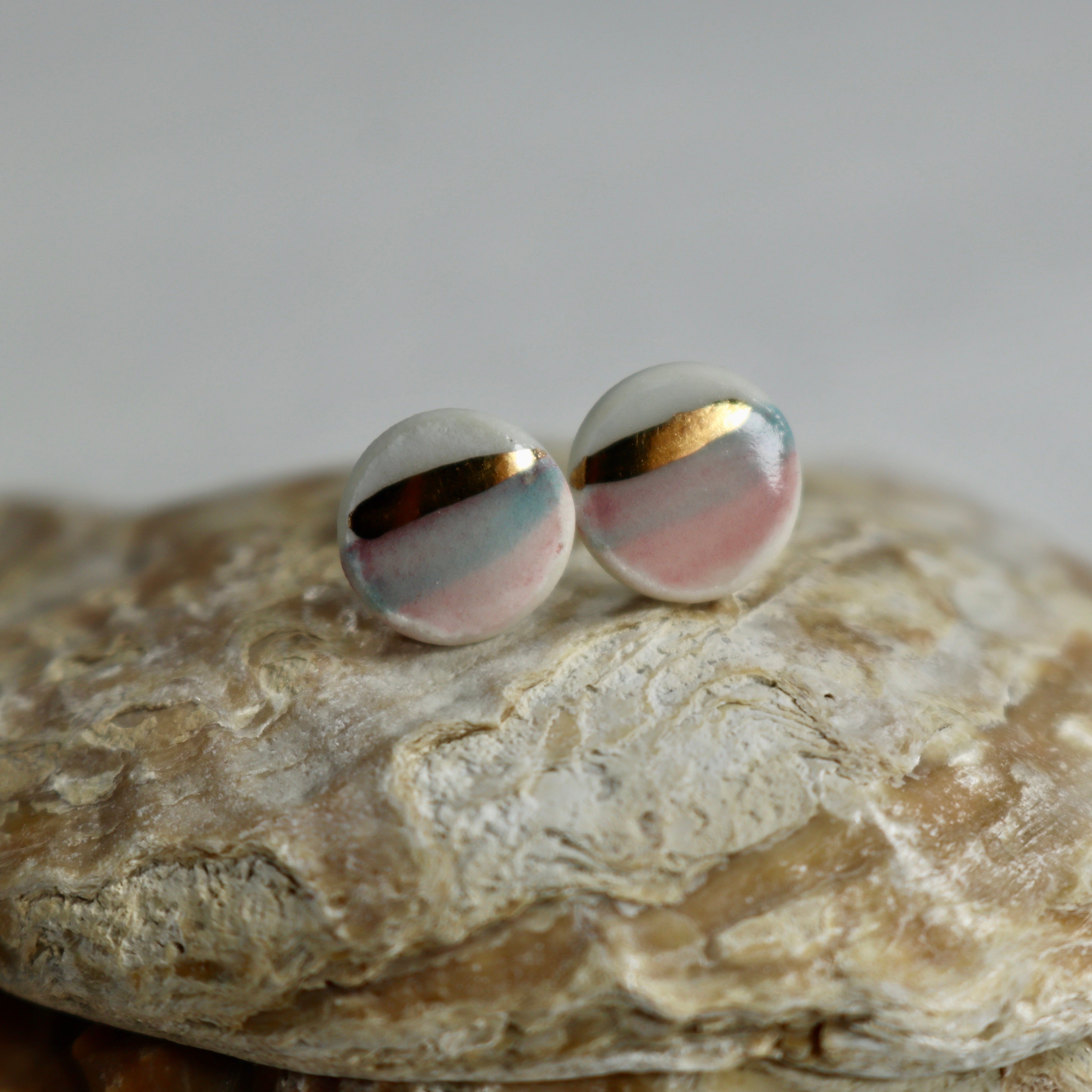 Pink haze earrings