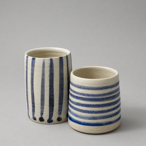 Two tiny vases - striped